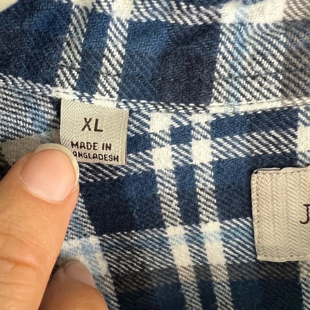 JACHS Shacket Mens XL Blue Plaid Long Sleeve - Picture 9 of 9